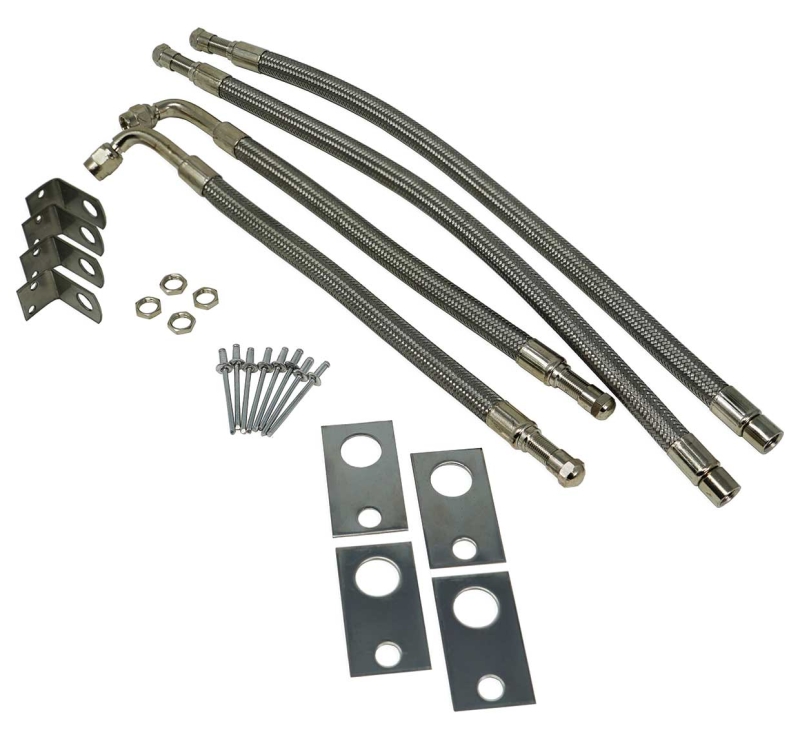 TireMinder Braided Steel Valve Extender Kit - 22" Aluminum Wheels