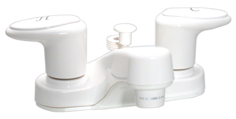FAUCET - LAVATORY DIVERTER 4" WHITE PLASTIC