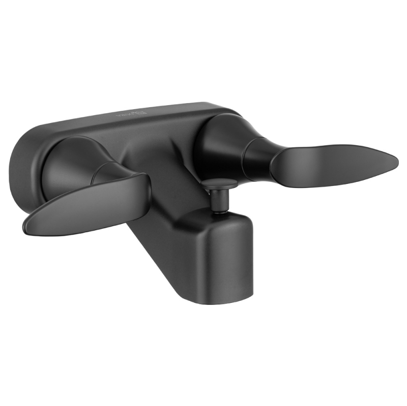 RV Tub & Shower Faucet Valve Diverter with Winged Levers (Matte Black)