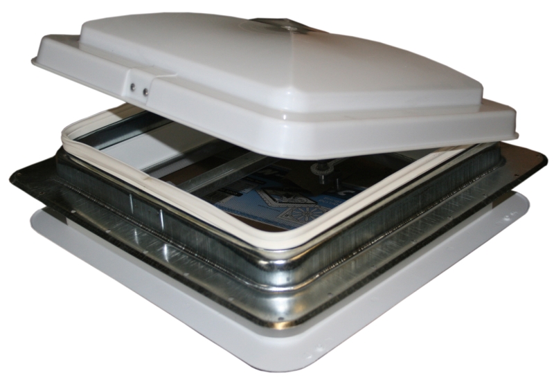 ROOF VENT - NON-POWERED 14" METAL/NON-PAINTED BASE  WHITE LID