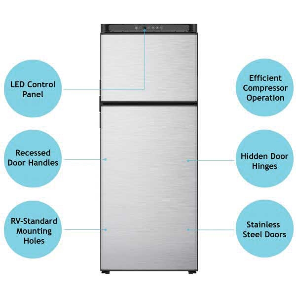Polar 10 DC Compressor Refrigerator  RH Door Stainless