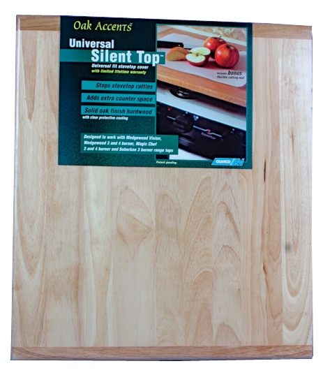 STOVE TOP COVER SILENT UNIVERSAL OAK ACCENT