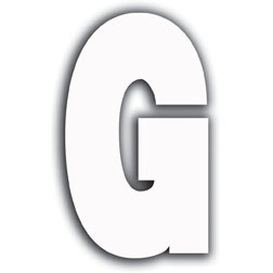 WHITE LETTER - G