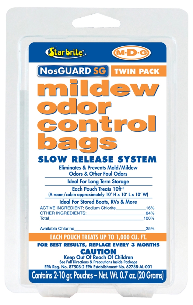 Starbrite NosGUARD SG Mildew Odor Control Bags Slow Release Formula  Twin Pack