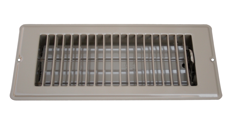 REGISTER FLOOR 4" X 10" BROWN METAL W/ SHUT OFF