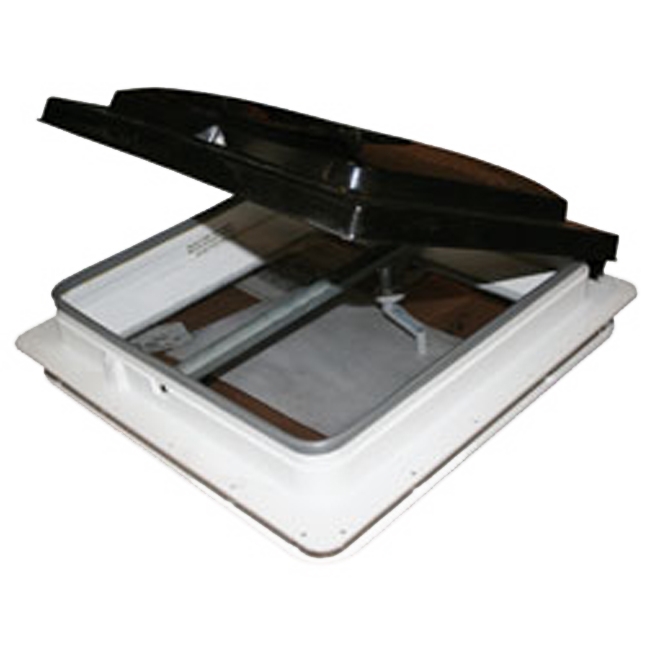 ROOF VENT - NON-POWERED 14"  WHITE PAINTED BASE SMOKE LID