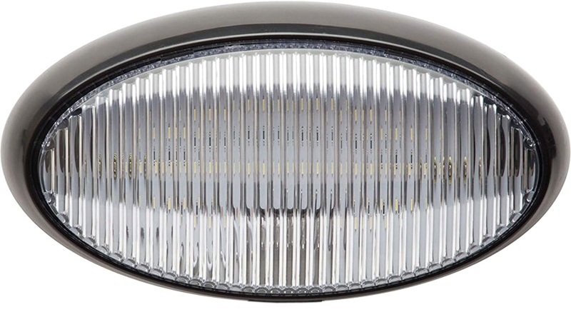 LED UTILITY PORCH LIGHT NO SWITCH CLEAR LENS BLACK BASE