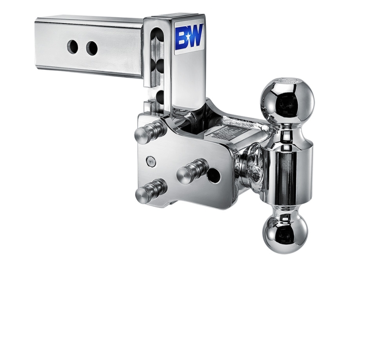 Dual Ball Adjustable Ball Mount  2"&2-5/16" Chrome