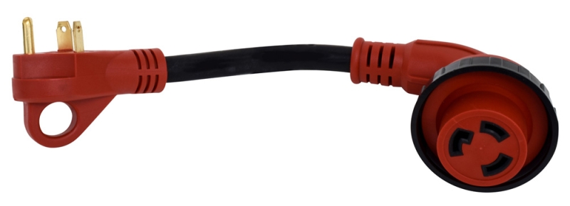 30 Amp Male to 30 Amp Female - 90 Degree Connector  12"