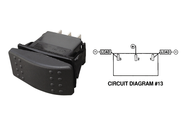 STANDARD CONTURA SWITCH ON OFF ON SINGLE POLE