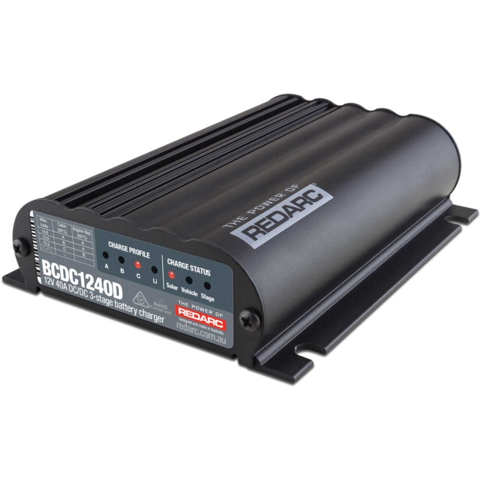 12V 40A Smart Start DC/DC Dual Input Battery Charger w/MPPT Solar Charger