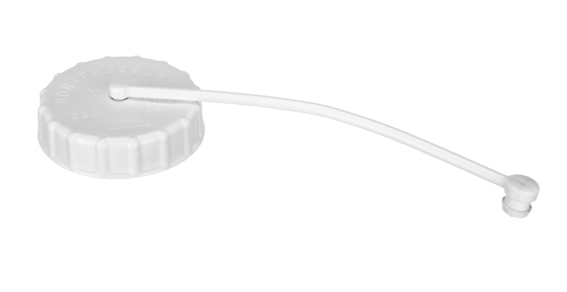 Gravity Water Fill Cap/Strap - White