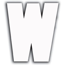 WHITE LETTER - W