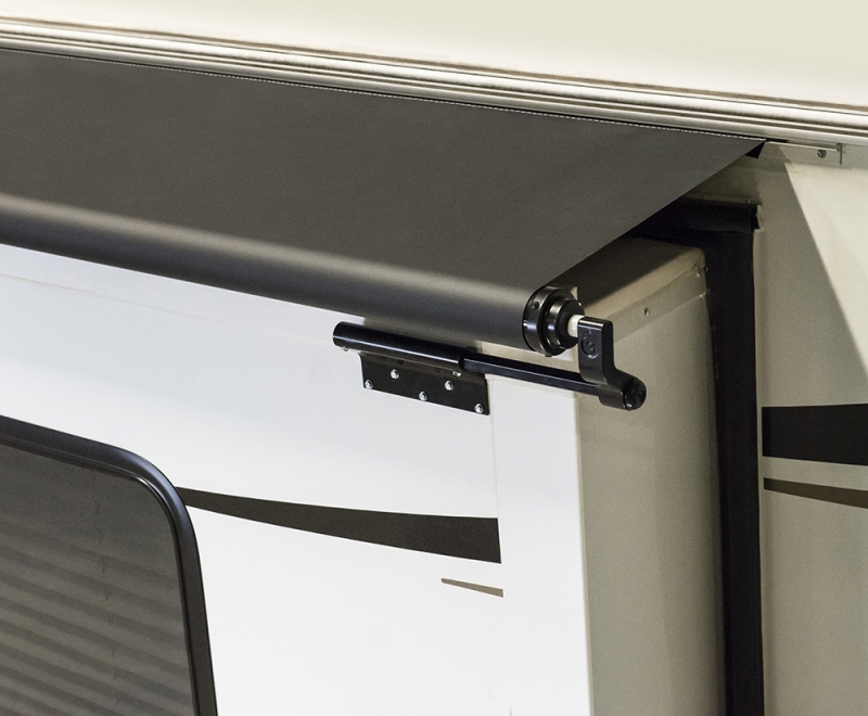 SOLERA SLIDE OUT AWNING 180" FITS ROOM WIDTH 170" TO 175 3/4" FLANGE TO FLANGE BLACK VINYL BLACK HARDWARE