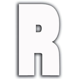 WHITE LETTER - R