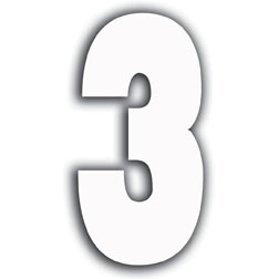 WHITE NUMBER - 3