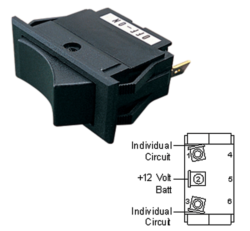 ROCKER SWITCH ON-OFF-ON