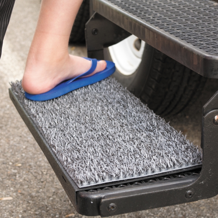 Sand Away Step Mat for 10-3/8" x 22" Stow- Away Steps - Charcoal Gray