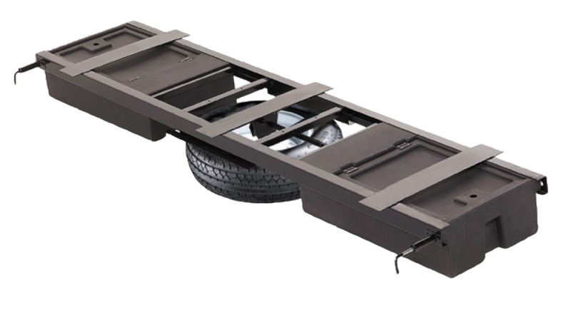 Underchassis Storage Container - Double  w/ Spare Tire Carrier - 99.5"