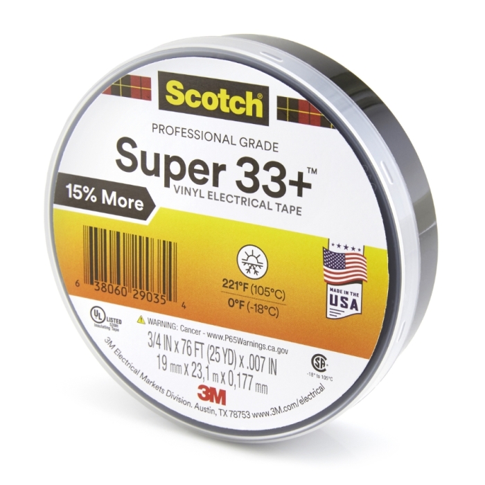 ELECTRICAL TAPE SUPER 33+ 3/4" X 76'