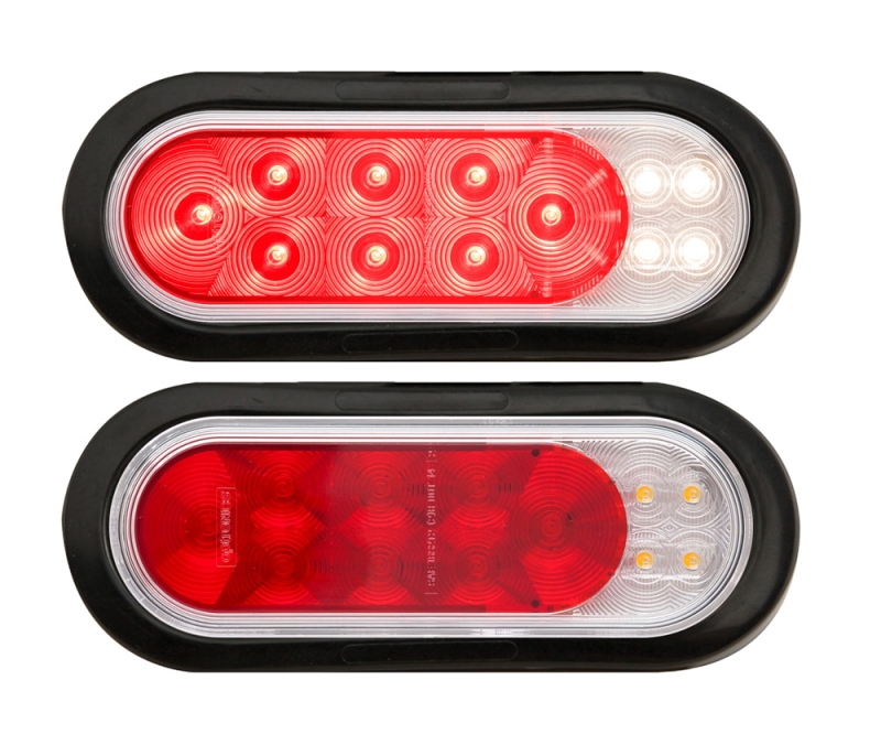 Fusion 6" LED Combination Stop/Turn/Tail/Back-Up Light KIT RED AND WHITE 16 DIODES