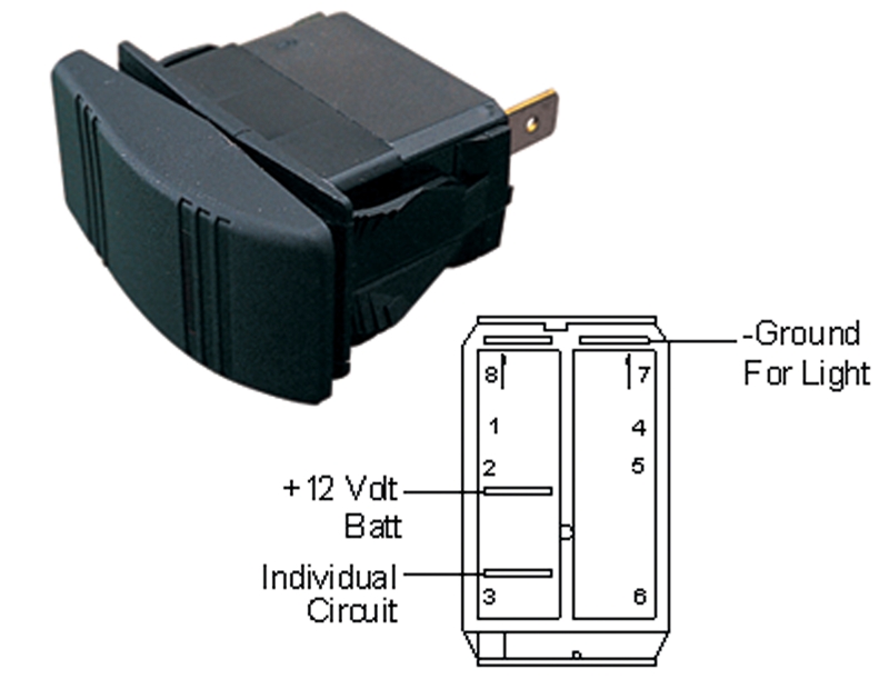 CONTURA SWITCH(SP)ON/OFF ILLUMINATED