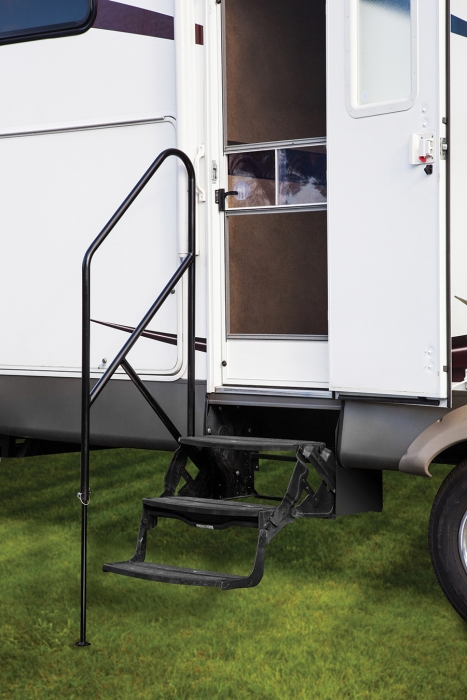 RV ENTRY STEP MOUNTING ASSIST RAIL