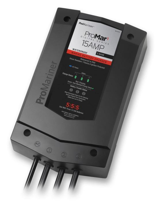 PROMAR 1DS BATTERY CHARGER 3 BANK 15 AMP WATERPROOF