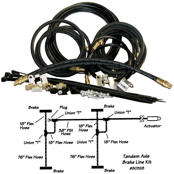 BRAKE LINE KIT TANDEM