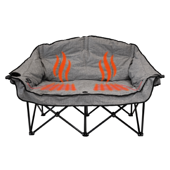 Kuma Bear Buddy Heated Chair w/Bluetooth Heather - Grey