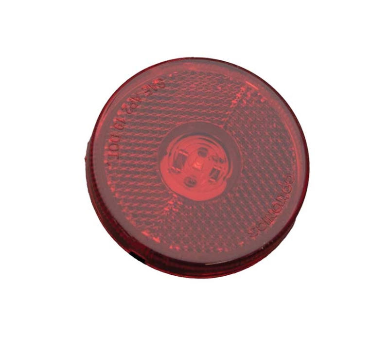 CLEARANCE/MARKER LIGHT LED RED WITH REFLEX ROUND 2 1/2"