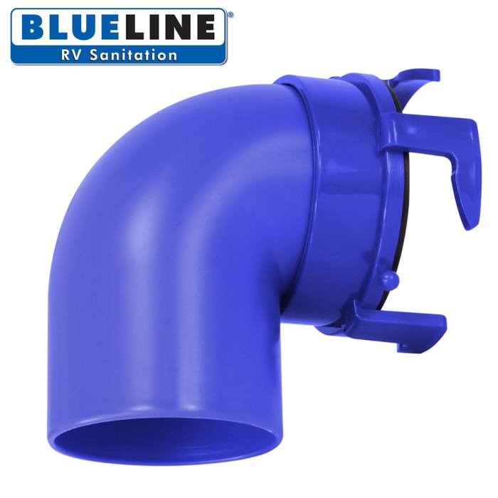 Blueline Hose Adapter 90 Degree - Blue
