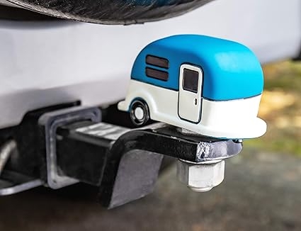 Life is Better at The Campsite Hitch Cover  Blue