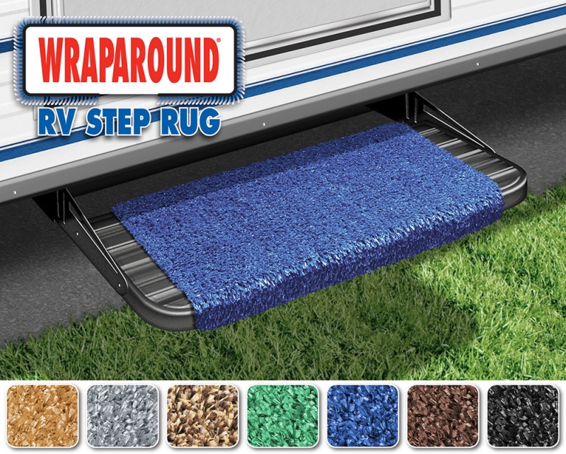 18" Wraparound RV Step Rug - IMPERIAL BLUE