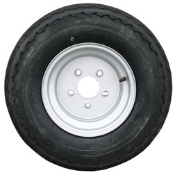 TIRE AND WHEEL ECO TRAIL BIAS PLY 215 X 60 X 8 LRC; SILVER SOLID 5 HOLE