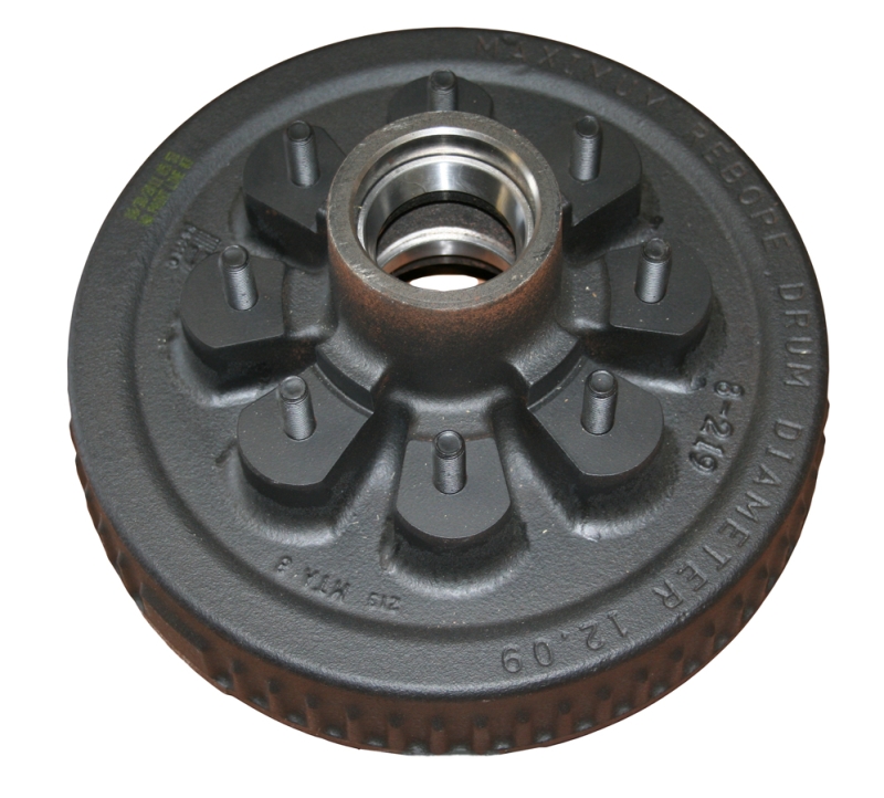HUB & DRUM 8 LUG FOR 12 INCH X 2 INCH BRAKES W/BEARINGS