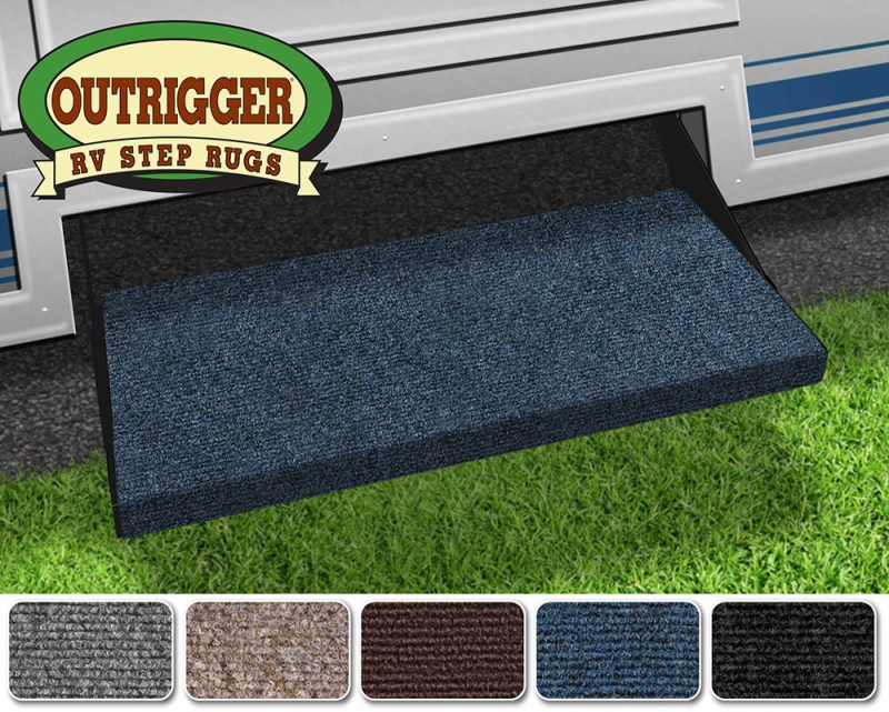 23" Wide Outrigger RV Step Rug - ATLANTIC BLUE