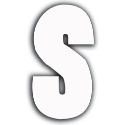 WHITE LETTER - S