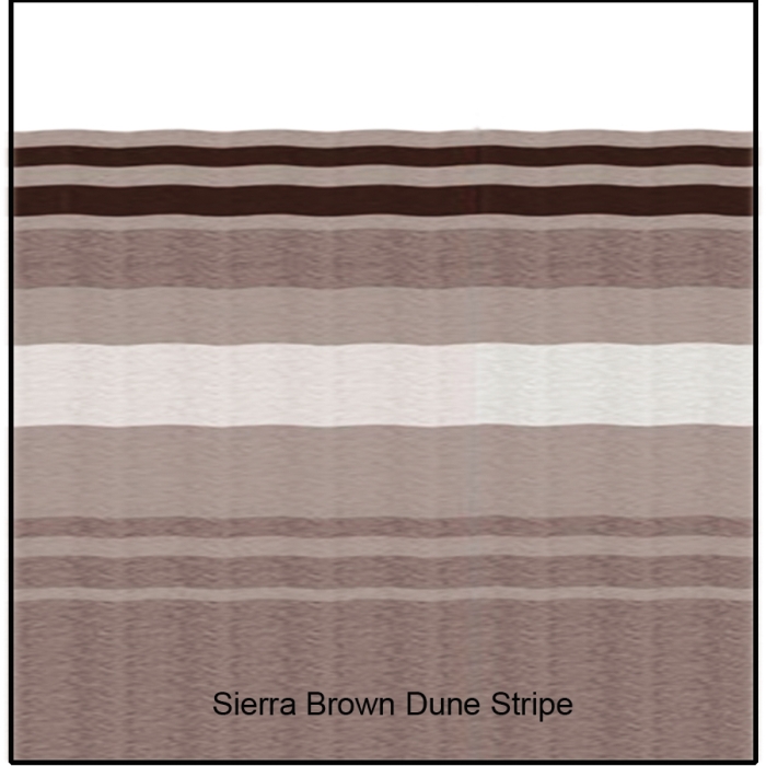 Universal Replacement Fabric 13' 2" Sierra Brown Dune Stripe White Weatherguard