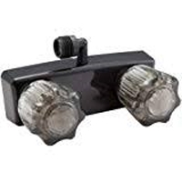 Shower Valve w/ Crystal Jewelite Handles - Black