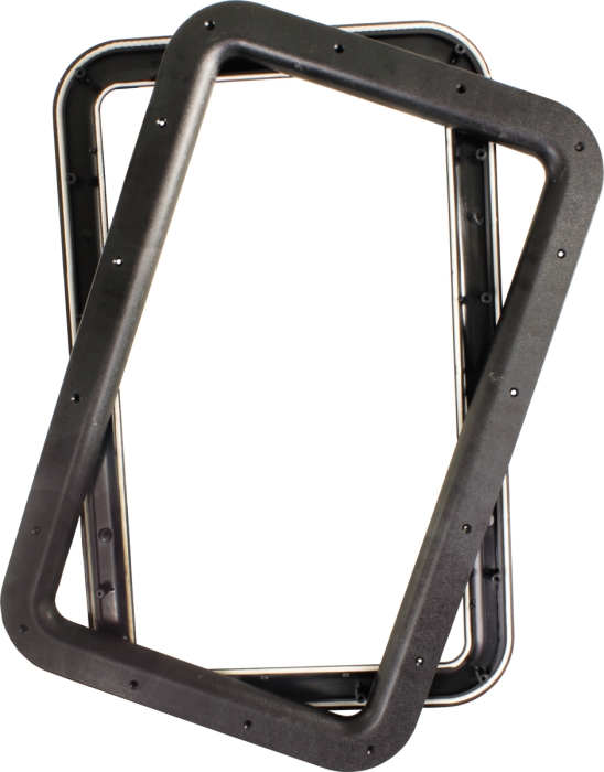 RV Deluxe Entry Door Window Frame - Black