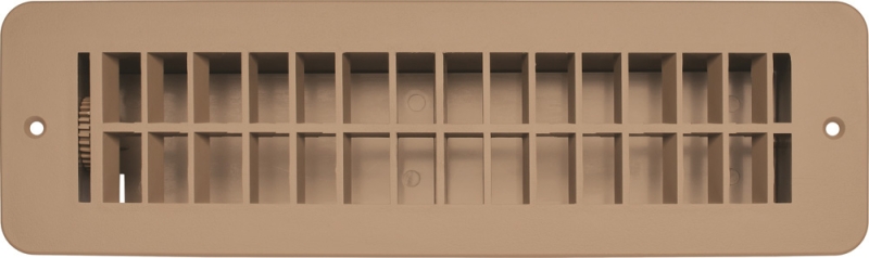 Plastic Vent Register - Dampered Tan 2.25 x 10"
