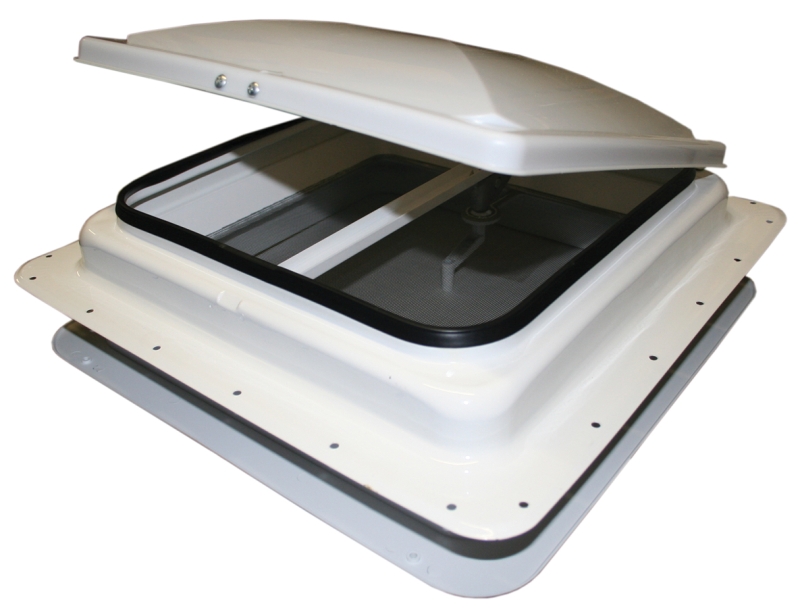 ROOF VENT - NON-POWERED 14"  WHITE PAINTED BASE WHITE LID