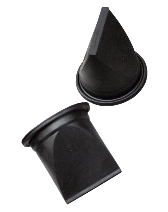DUCKBILL VALVE KIT 1 - 1/2" BLACK