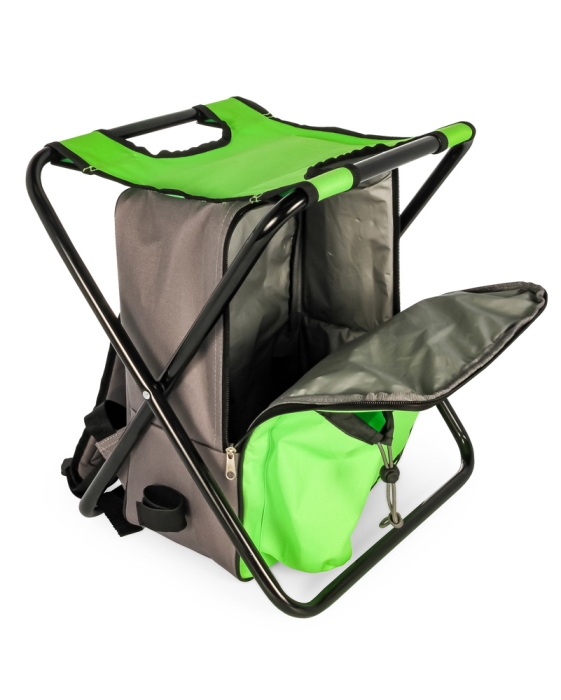 Camping Stool Backpack/Cooler - Green