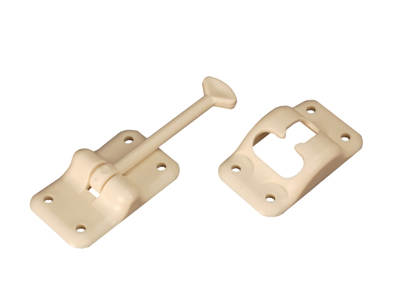 Entry Door Holder  Plastic  Colonial White 3-1/2"