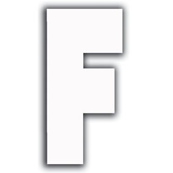 WHITE LETTER - F