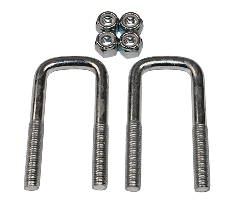 U BOLTS SQUARE WITH NUTS - 1/2"-13 STANDARD - LEG LENGTH: 6-5/16" - BETWEEN LEG: 2-1/16" PKG 2 U BOLTS & 4 NUTS