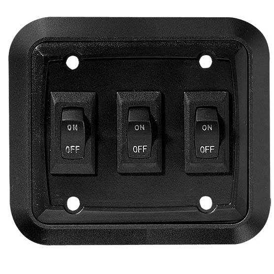 Wall Plate Switch  Black  Triple
