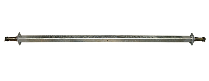 AXLE 3500 LB 2 INCH SQUARE 80 INCH APPROX. OVERALL LENGTH - GALVANIZED - HUB FACE 75.25 INCH